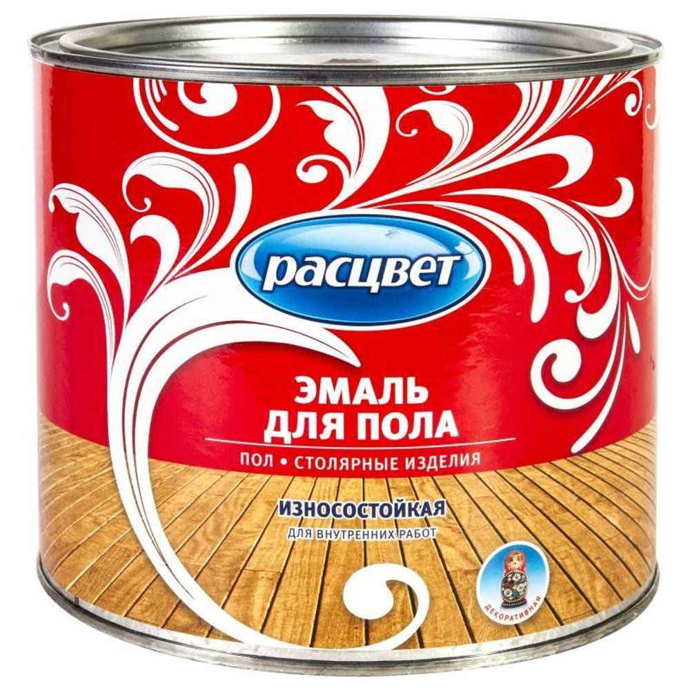 Эмаль Расцвет д/пола 2,7кг золотистая /Ростов (361)