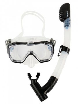 Набор детский маска+трубка в сумке Sargan Панорама-А kids прозрачный/черный