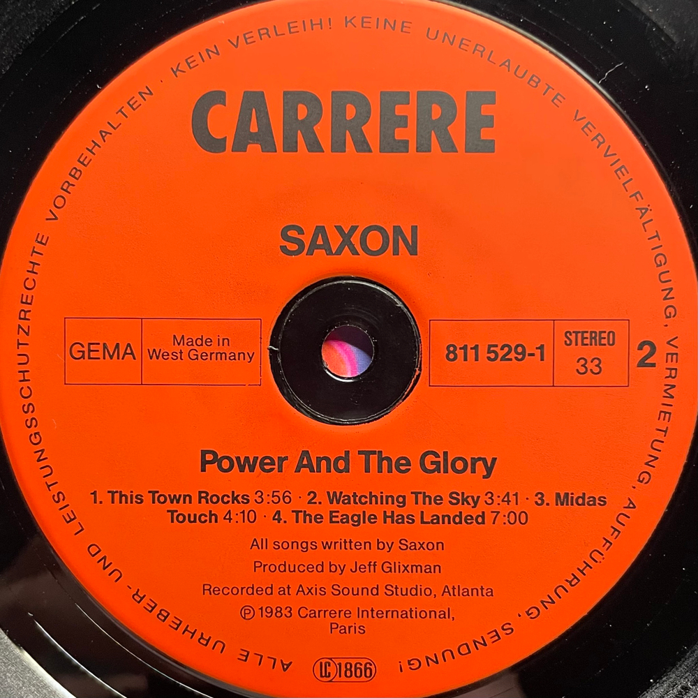 Saxon ‎– Power & The Glory (Германия 1983г.)