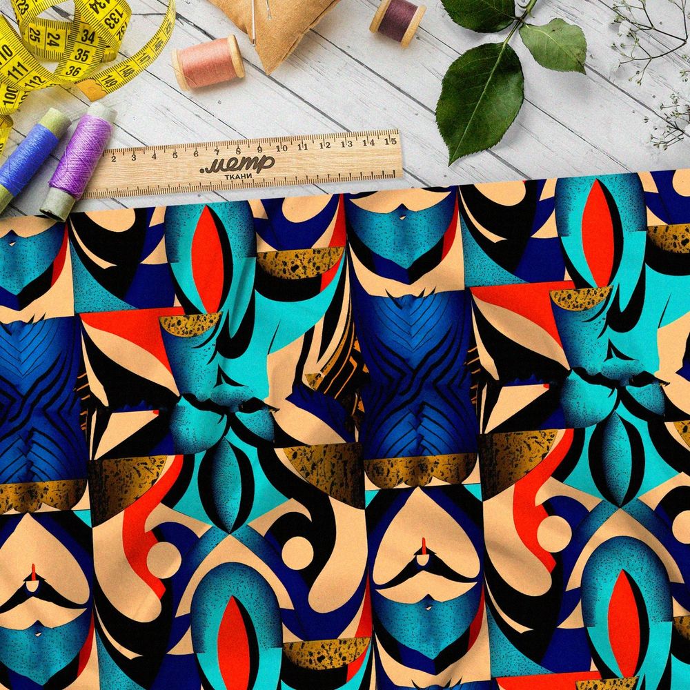 Ткань габардин  индийские усы