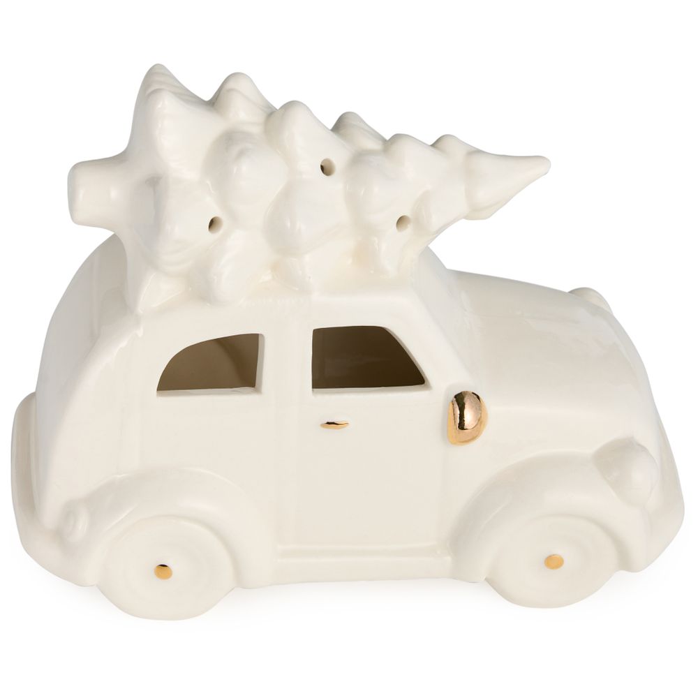 ФИГУРКА "МАШИНКА С ЕЛКОЙ" С LED-ПОДСВЕТКОЙ 16,2*8,3*12,5 СМ