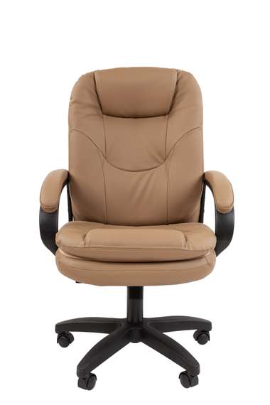 Офисное кресло Chairman 668LT Россия черный пластик, экопремиум бежевый N