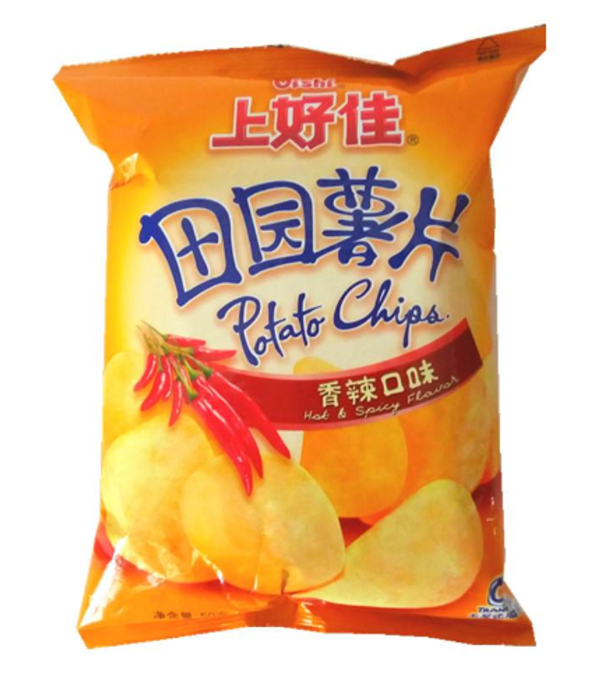 Чипсы картофельные  острые Shanghaojia 50г