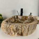 Раковина из окаменелого дерева OD-64376 56*47*16 0176