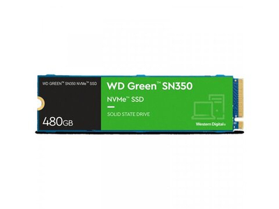 SSD накопитель Western Digital WD Green SN350 480ГБ, M.2 2280, PCIe 3.0 x4, NVMe [WDS480G2G0C]