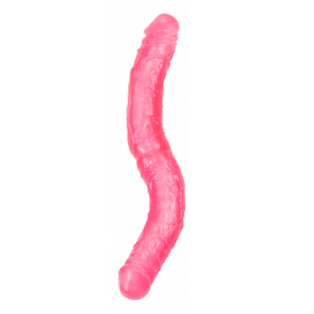 Гнущийся двусторонний фаллос Ultra Double Dong (33 см, розовый ) (Цвет: розовый)