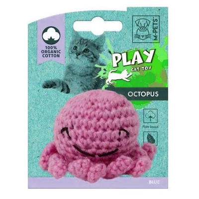 M-PETS Игрушка для кошек PLAY Осьминог с кошачьей мятой, 7,5x7,5x5,5 см, цвет розовый