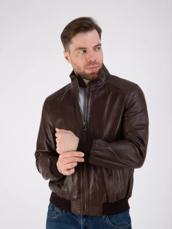 Куртка кожаная из натуральной кожи демисезон