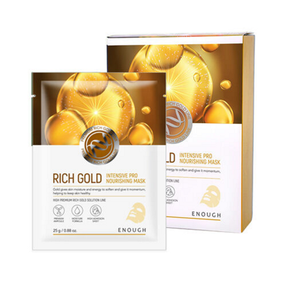 Тканевая маска с золотом ENOUGH Rich Gold Intensive Pro Nourishing Mask