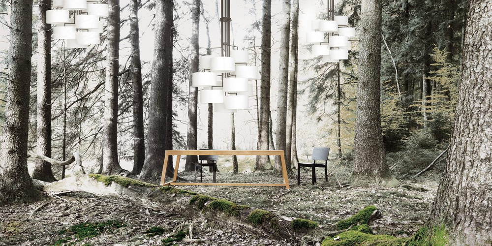 Pendant design lamp  Noon by Zeitraum D30 (White)