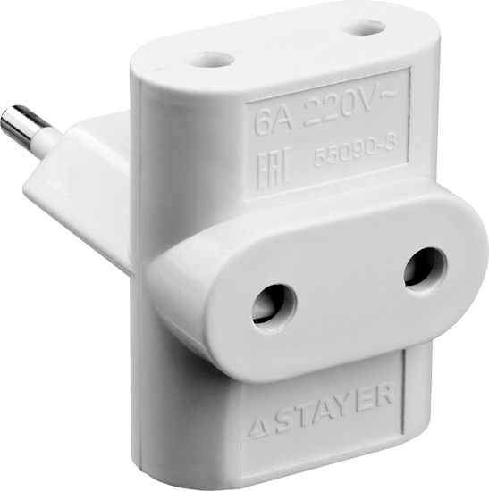 Сетевой разветвитель STAYER 3 гн 6А 220 В 55090-3
