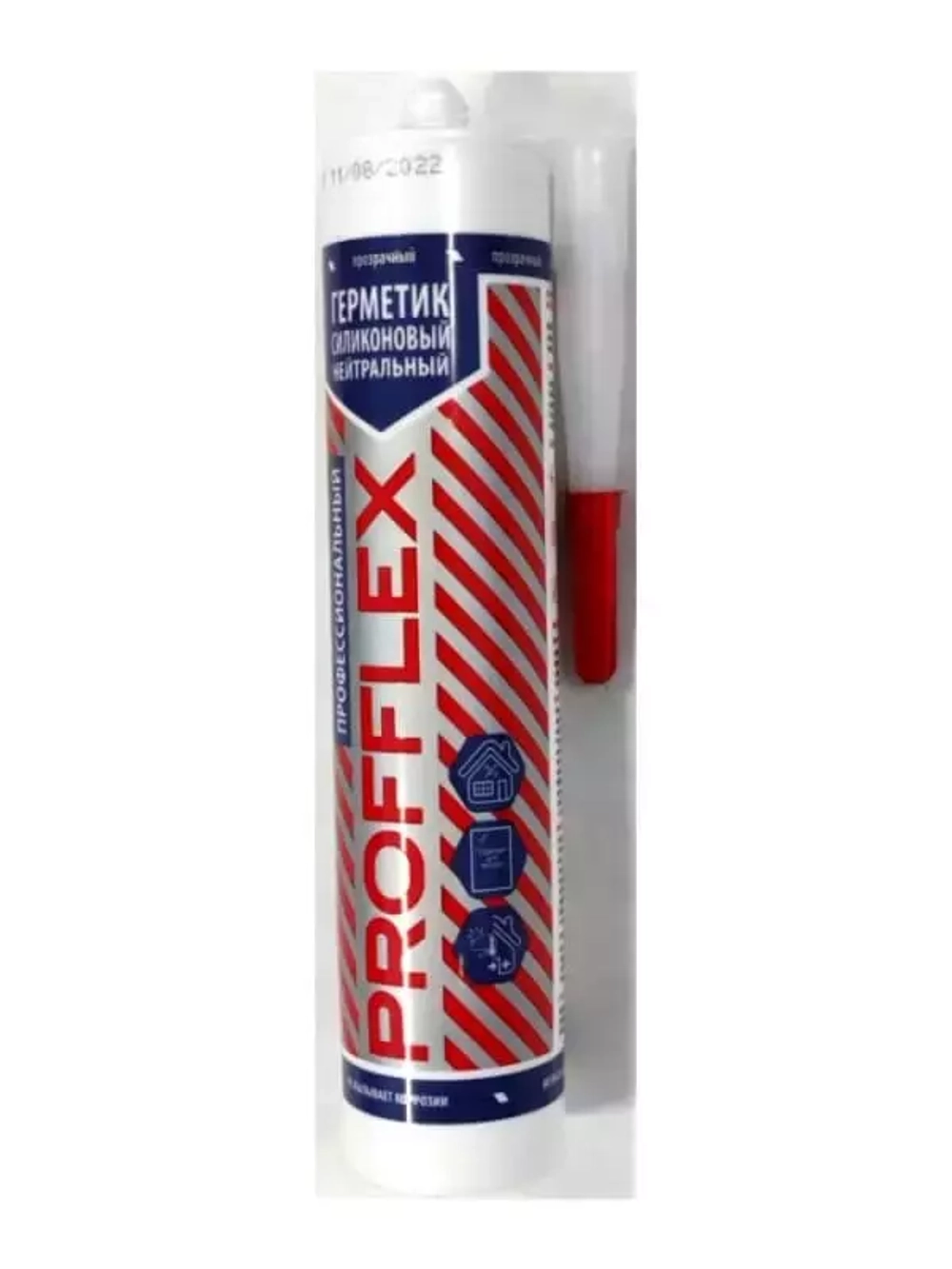 Герметик PROFFLEX 280мл силиконовый нейтральный, прозрачный