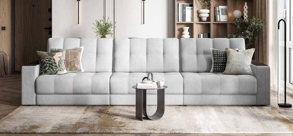 Диван BOSS GRAND Велюр Monolit сталь