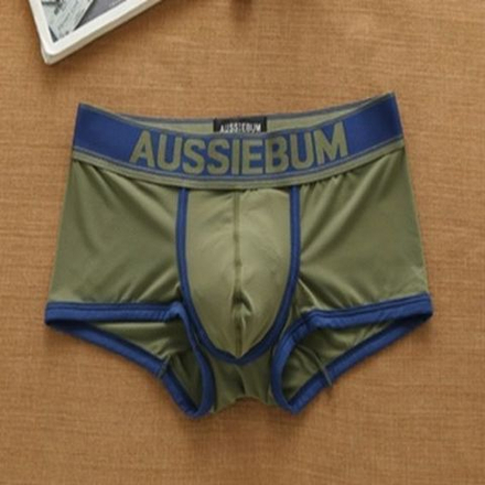 Мужские трусы хипсы в сеточку цвета хаки AussieBum