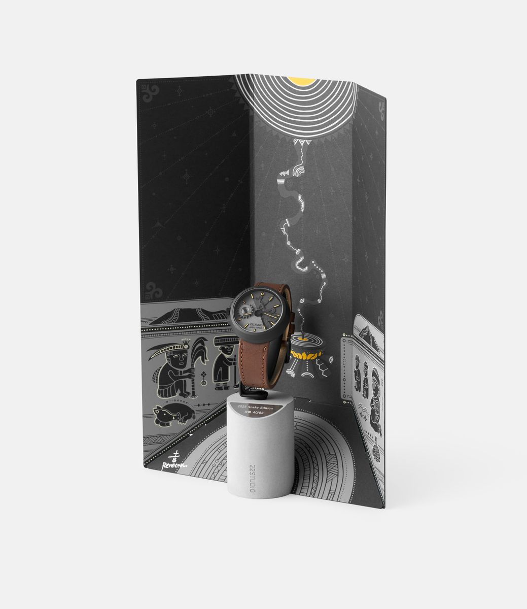 22 Studio Limited Snake Edition Night — часы с бетонным циферблатом (45 мм)