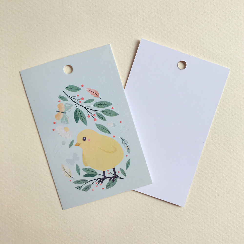 Бирка пасхальная "Цыпленок", 85 х 55 мм