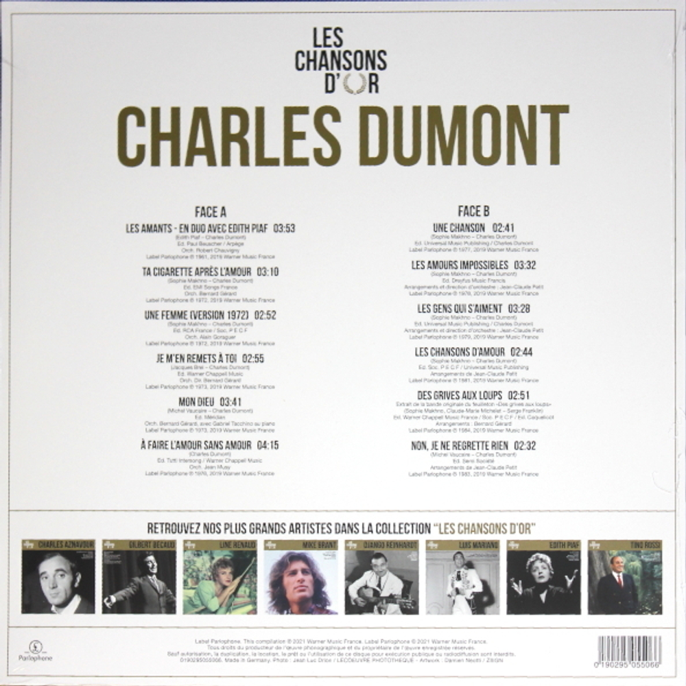 Charles Dumont / Les Chansons D'or (LP)