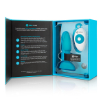 Голубая анальная премиум-пробка с римминг эффектом b-Vibe Rimming Petite BV-006-TL