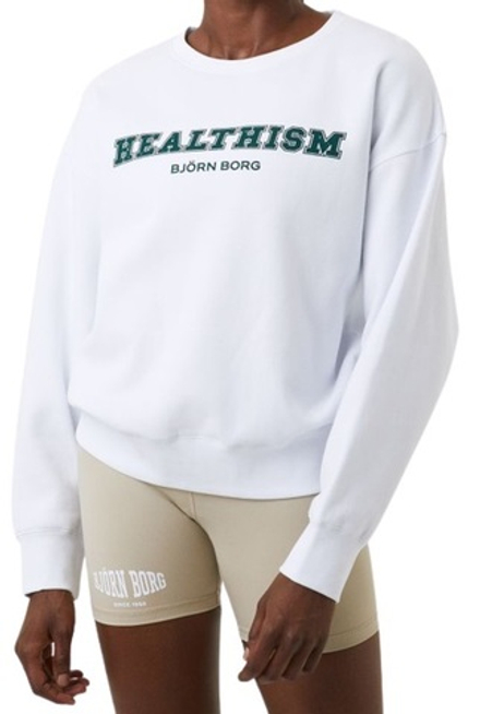 Женская теннисная куртка Bj_rn Borg Stockholm Boyfriend Crew - brilliant white