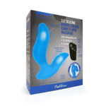 Синий вибромассажер простаты 3,5’’ Remote Control Curve P-spot Massager - 12 см.