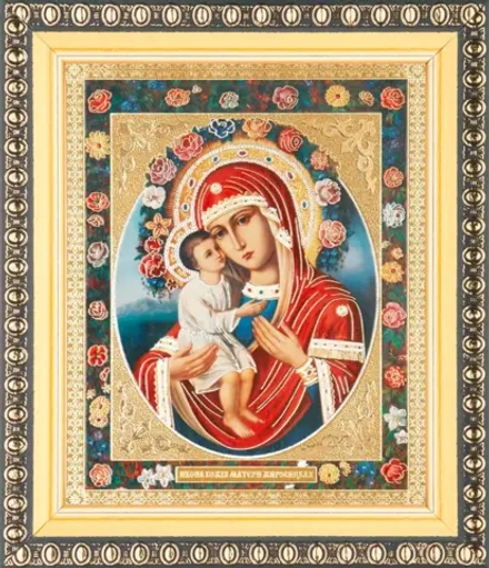 Икона БМ "Жировицкая" 10х12 в раме 13х15