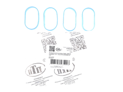 Прокладка коллектора Лада-Ларгус, Logan, Sandero 16 кл. (впускной) комплект 5 шт., силикон (ПТП64)