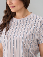 Костюм с шортами КНк-161/бежевый-полоскабуквы