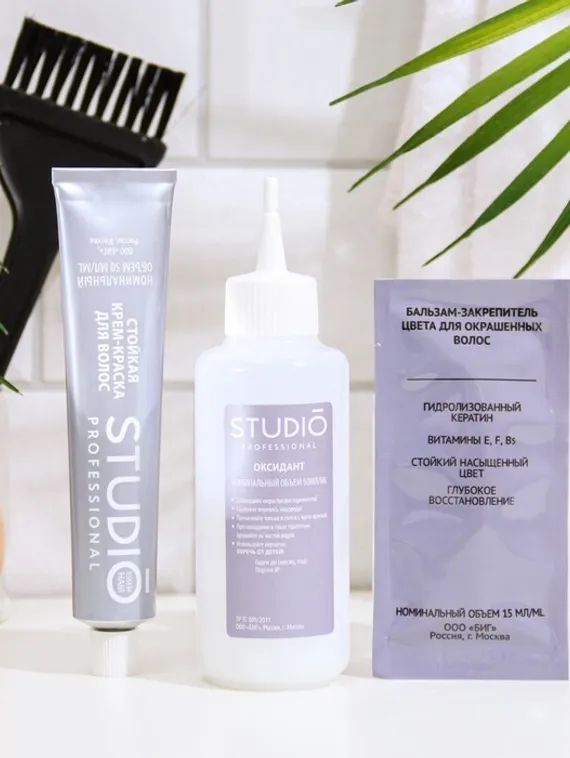 Стойкая крем-краска волос Studio Professional "3D HOLOGRAPHY", тон 7.35 ярко-рыжий, 115 мл