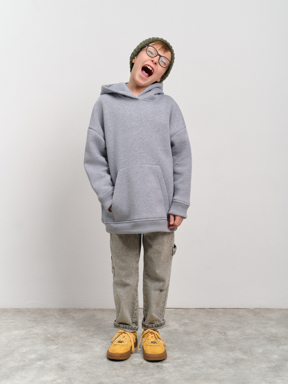 Толстовка с капюшоном  для мальчика "Basic" меланж