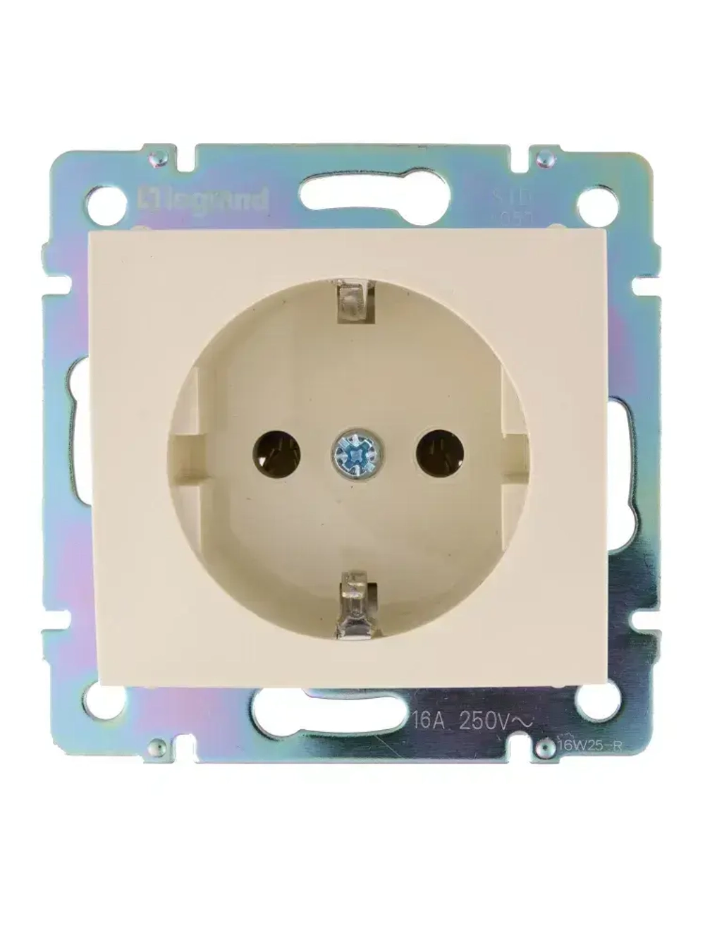 Розетка Legran Vаlena цвет слоновая кость с заземлением (1шт) + рамка 1пост 1шт