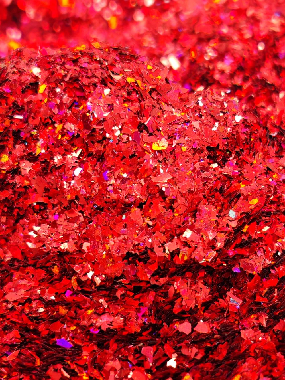 Хлопья - слюда 88810 Красный голографик - для литья изделий и творчества