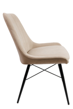Стул Марино ЛЮКС (эмаль титан, бежевый велюр)