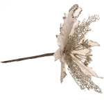 Украшение новогоднее «Пуансеттия-Нежность» 23 см, Шампань