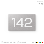 Номер на дверь 142, табличка на дверь для офиса, квартиры, кабинета, аудитории, склада, серый 120х70 мм, Айдентика Технолоджи