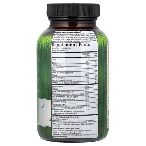 Irwin Naturals, Boost-Energy, Libido-Max RED™, с L-цитруллином и гуараной, 72 капсулы с жидкостью