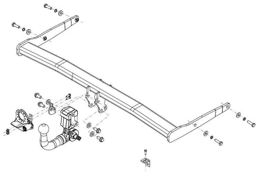 Фаркоп Brink (Thule) 617700 для MERCEDES-BENZ E-CLASS ун (S213) / сед (W213) 16-(паспорт и сертификат в комплекте)(без электрики)