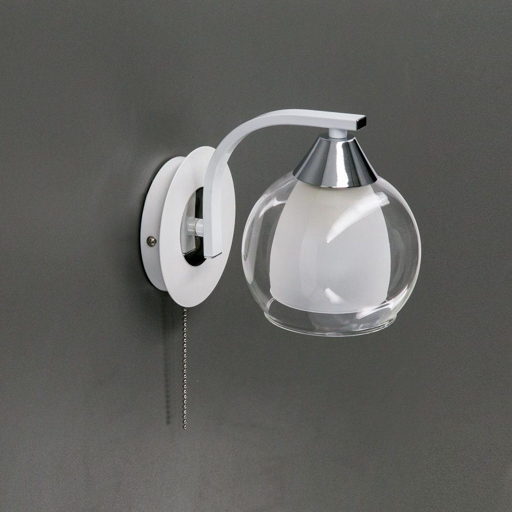 Citilux Кристи CL152310 Бра с выключателем Белое Хром