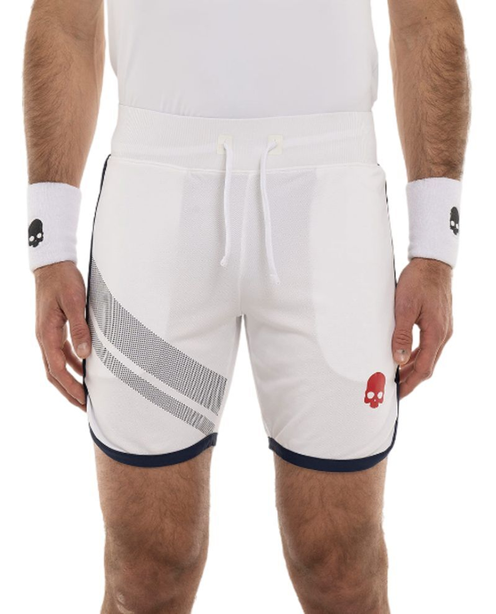 Мужские теннисные шорты Hydrogen Sport Stripes Tech Shorts - white/blue navy