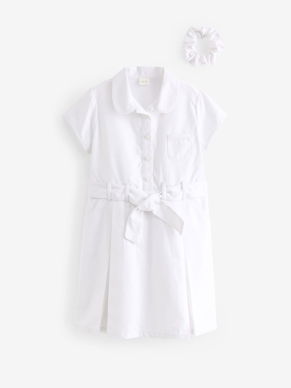 Платье и резинка для волос в комплекте для девочки Next C57-760, Белый
