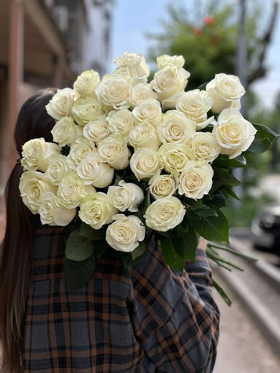 Белая роза сорт «Мондиаль» (Эквадор)