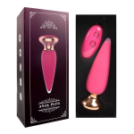 Розовая анальная вибропробка 12см с пультом ДУ I-Moon Anal Plug MY-610