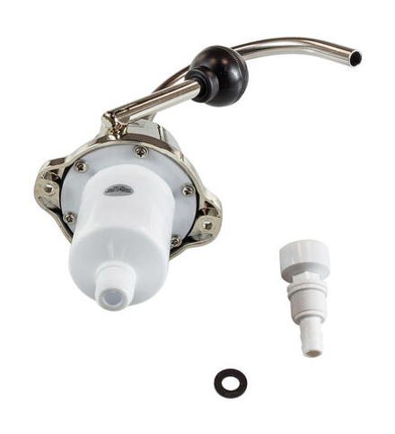 Кран умывальника с ручным насосом