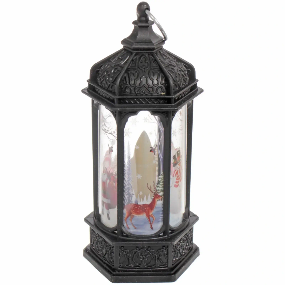 Сувенир с подсветкой «Лампа - Зимняя симфония» 5*6*13 см, Чёрный