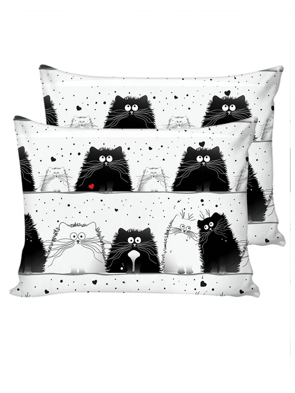 Постельное белье сатин Milky Garden "Tomcat" 1,5-спальный на молнии Наволочка 50х70 см 2 шт Простынь на резинке 90х200 см Пододеяльник 145х215 см