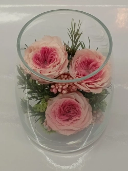 натуральные кустовые пионы в стекле, вакуум*