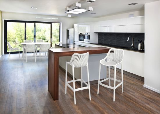 Стул пластиковый барный Air Bar 75 белый