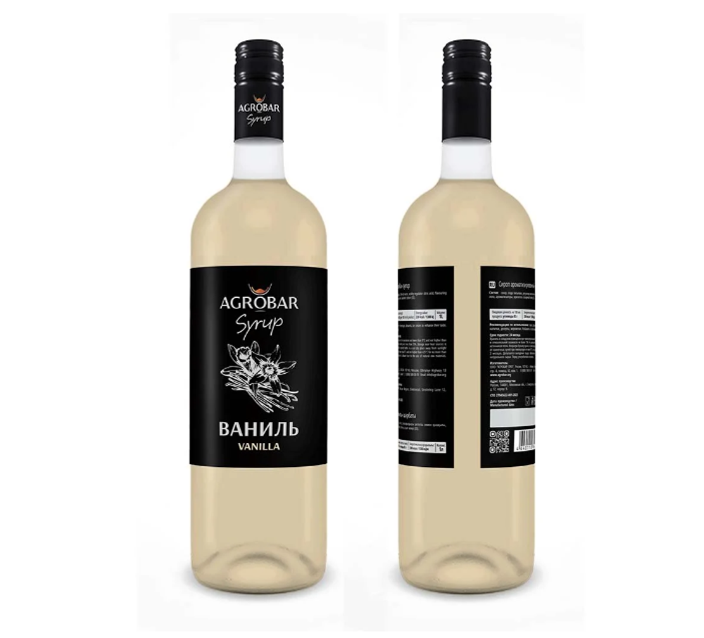 Сироп «AGROBAR» со вкусом «Ваниль» (Vanilla Syrup), 1 л.