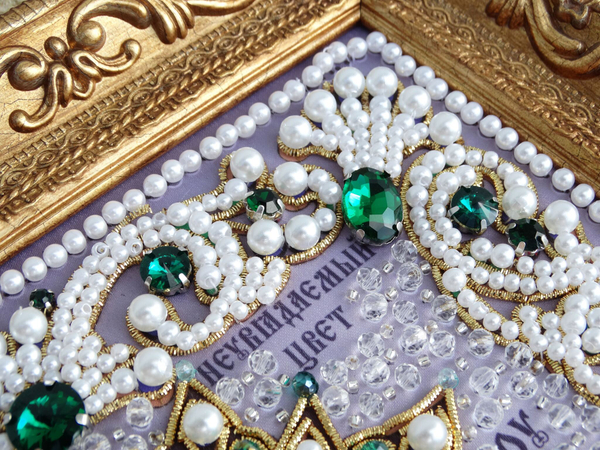 ЖС-11-ЗИ Набор для вышивания хрустальными камнями Богородица Неувядаемый цвет (изумрудный)