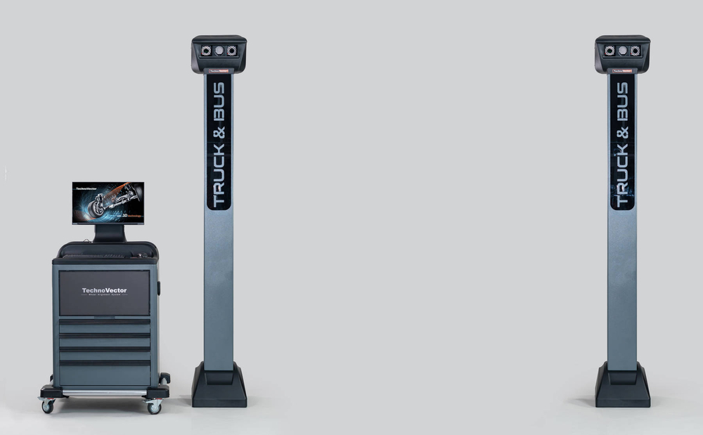 Стенд сход-развал 3D для грузовиков, до 4-х осей одновременно ТехноВектор 7 Truck P 7204 HTS4