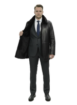 KHIMEONE Мужская кожаная куртка на меху (натуральная кожа/натуральный мех)